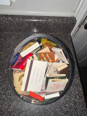 Vintage Matchbook Collection Lot w Glass Jar Different clubs, bars, hotels